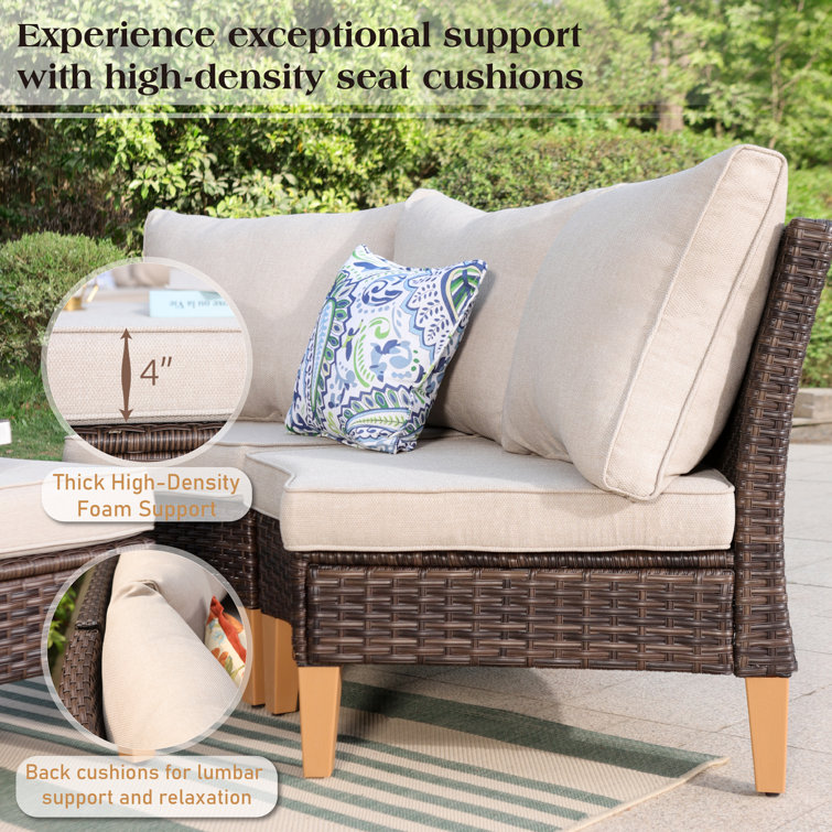 Curved outdoor seat discount cushions